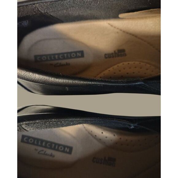 Collection by Clarks Black Cushioned Slip-On Shoes With Buckle Detail Size 7M - Picture 4 of 10